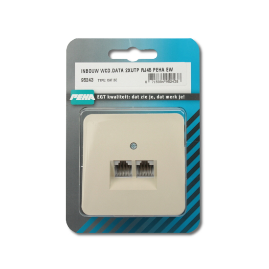 Afbeeldingen van INBOUW WCD.DATA 2XUTP RJ45 PEHA EW