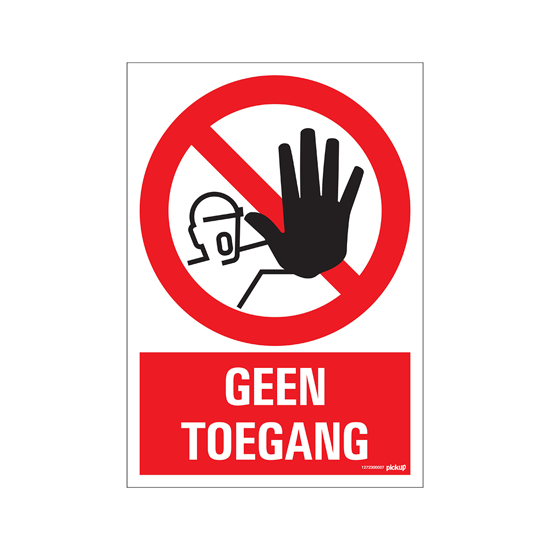Afbeeldingen van BORD GEEN TOEGANG 230X330 MM
