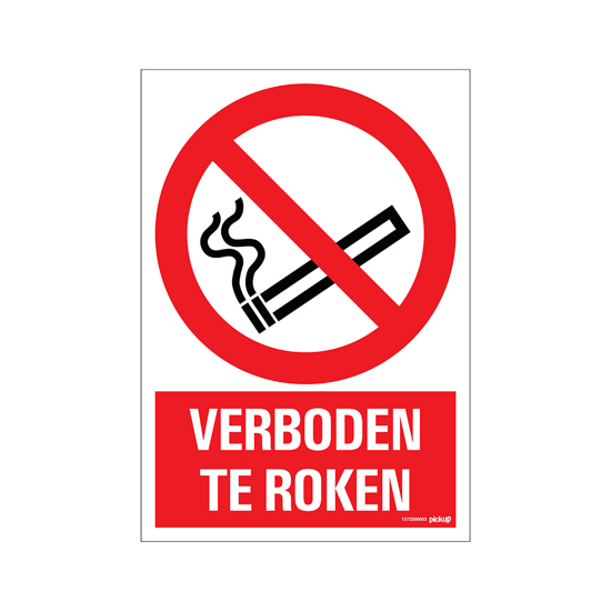 Afbeeldingen van BORD VERBODEN TE ROKEN 230X330 MM