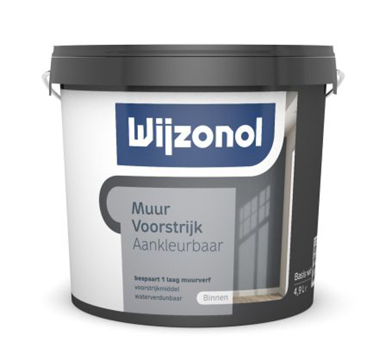 Afbeeldingen van WIJZONOL MUURVOORSTRIJK AANKLEURBAAR BASIS WIT 2,5 LITER