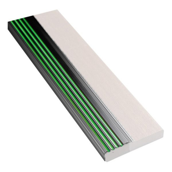 Afbeeldingen van SECUCARE TRAPTREDEPROFIEL ANTISLIP ALU-LUMI 60X1000MM