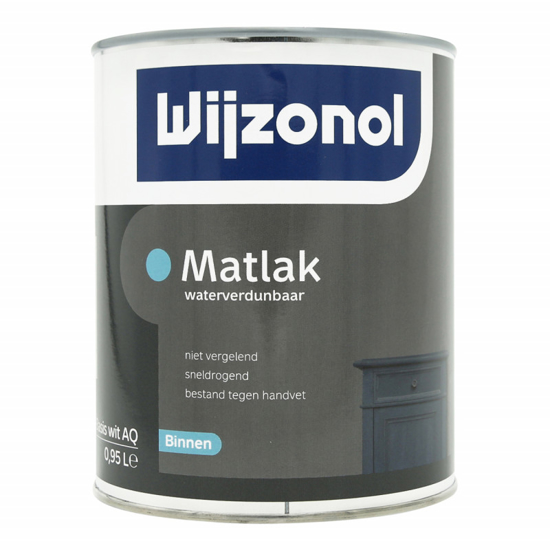 Afbeeldingen van WIJZONOL MATLAK AQUA BASIS TRANSPARANT 900ML