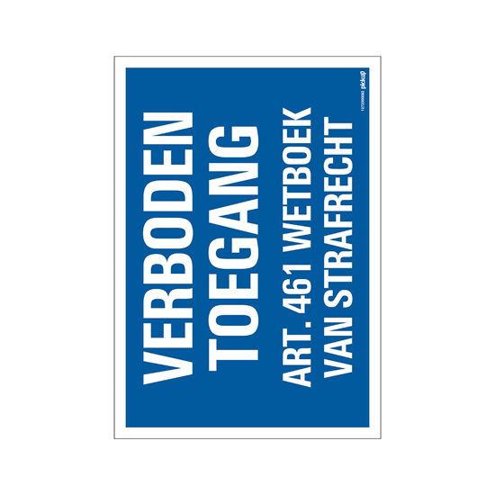 Afbeeldingen van BORD VERBODEN TOEGANG ART. 461 330X230 MM