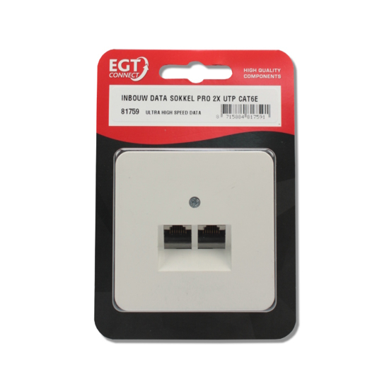 Afbeeldingen van INBOUW DATA SOKKEL PRO 2X UTP CAT6E