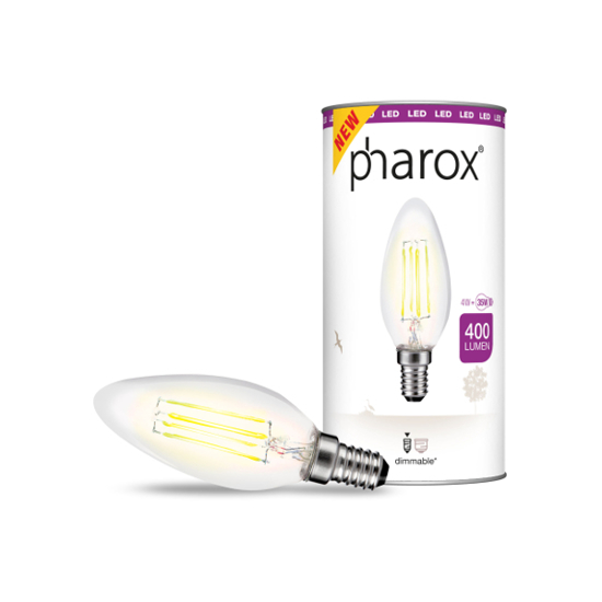 Afbeeldingen van PHAROX F-LED KAARS DIM 827 H 4W E14