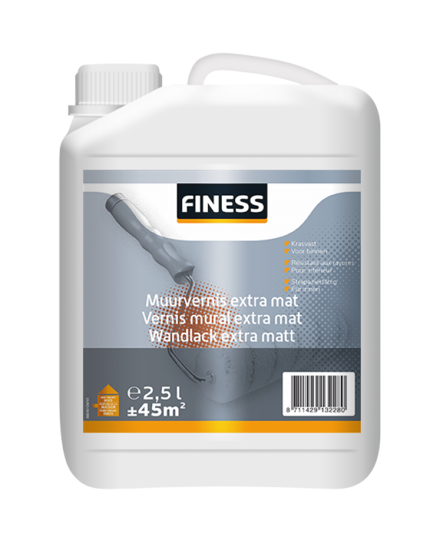 Afbeeldingen van FINESS MUURVERN EXTRA MAT 2,5L ACRYL KLEURLOOS