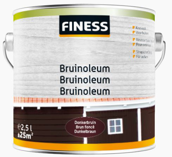 Afbeeldingen van FINESS BRUINOLEUM 2,5LT DONKERBRUIN