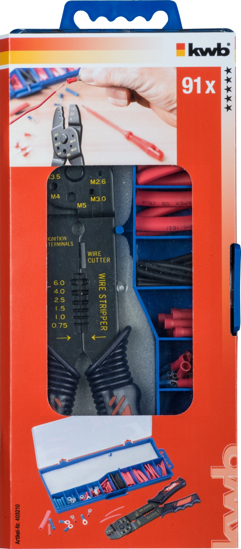 Afbeeldingen van KWB KABELSCHOENEN EN KRIMPKOUS ASSORTIMENT 91-DELIG