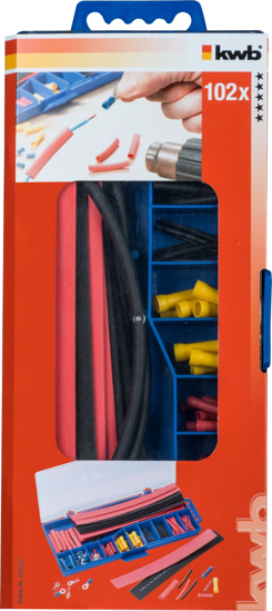 Afbeeldingen van KWB KABELSCHOENEN EN KRIMPKOUS ASSORTIMENT 102-DELIG