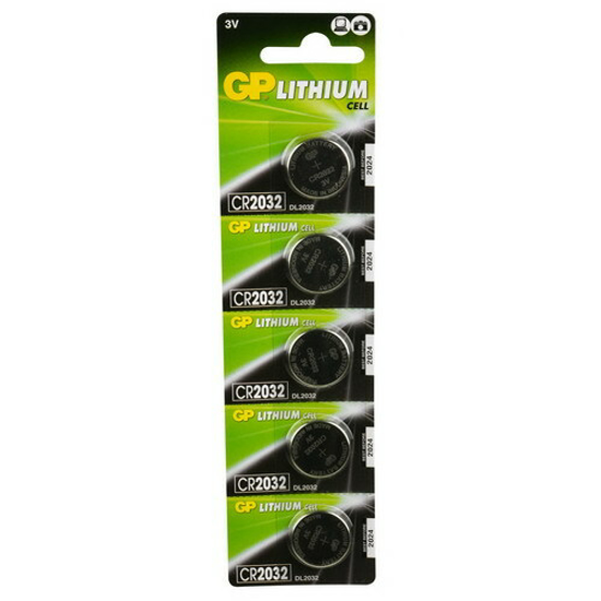 Afbeeldingen van GP KNOOPCEL BATTERIJ LITHIUM CR2032 3V 5ST.