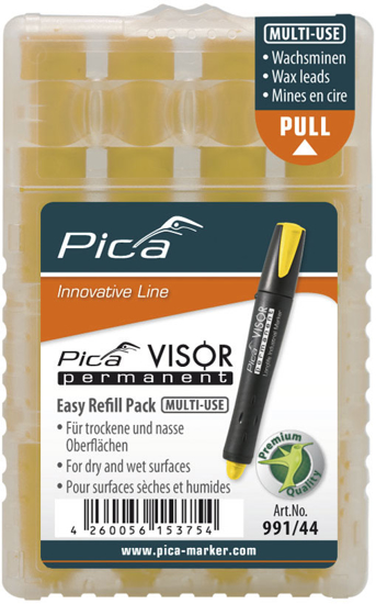 Afbeeldingen van PICA 991/44 VISOR PERMANENT NAVULLING GEEL