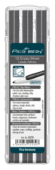 Afbeeldingen van PICA 6030 BIG DRY NAVULLING FOR ALL GRAFIET