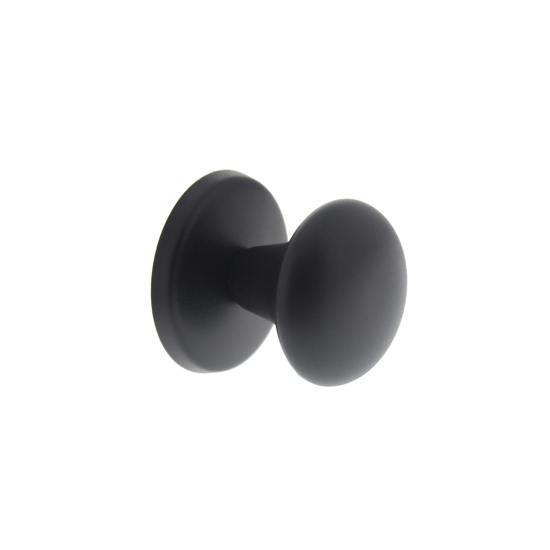 Afbeeldingen van INTERSTEEL VOORDEURKNOP VAST PADDENSTOEL RVS/MAT ZWART Ø58/66MM M8 (0023.393029)
