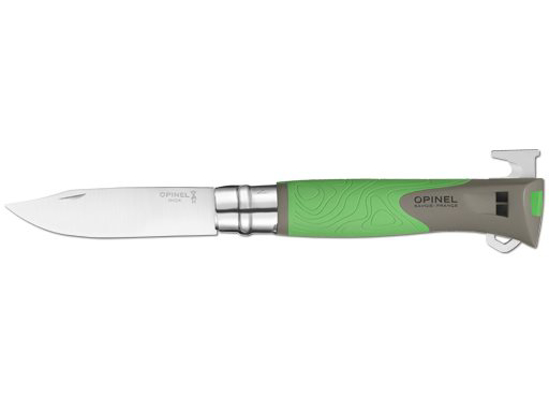 Afbeeldingen van ZAKMES N°12 EXPLORE, OPINEL MULTI, RVS/GROEN, O.A. FIRESTEEL