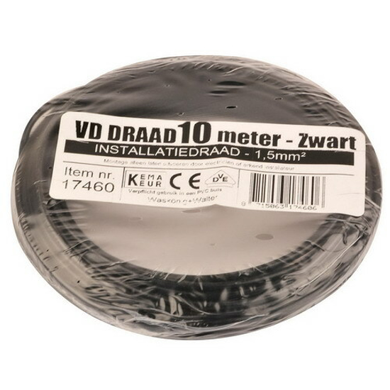 Afbeeldingen van VD-DRAAD 1,5 MM² ZWART - 10METER