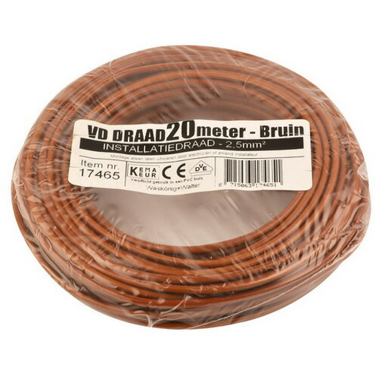 Afbeeldingen van VD-DRAAD 2,5 MM² BRUIN - 20METER