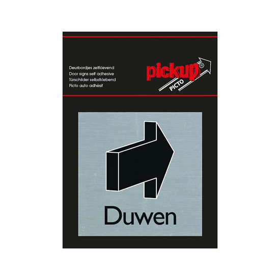 Afbeeldingen van BORD ALULOOK DUWEN 80X80 MM ZELFKLEVEND