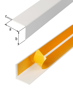 Afbeeldingen van HOEKPR,ZELFKL.PVC,WIT 10X10X1/2,6M