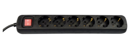 Afbeeldingen van ALT. 41248 - TCD 6V + RA 3 METER 3X1.0MM² ZWART + SCHAKELAAR