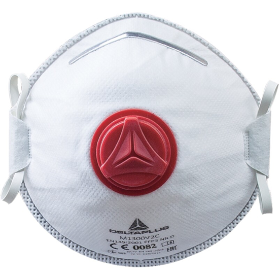 Afbeeldingen van DELTA PLUS WEGWERPMASKER MET VENTIEL M1300V2 FFP3 DOOS 10 STUKS