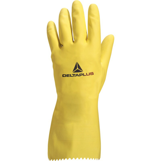 Afbeeldingen van DELTA PLUS HANDSCHOEN PICAFLOR VE240 LATEX GEEL MAAT 7/8