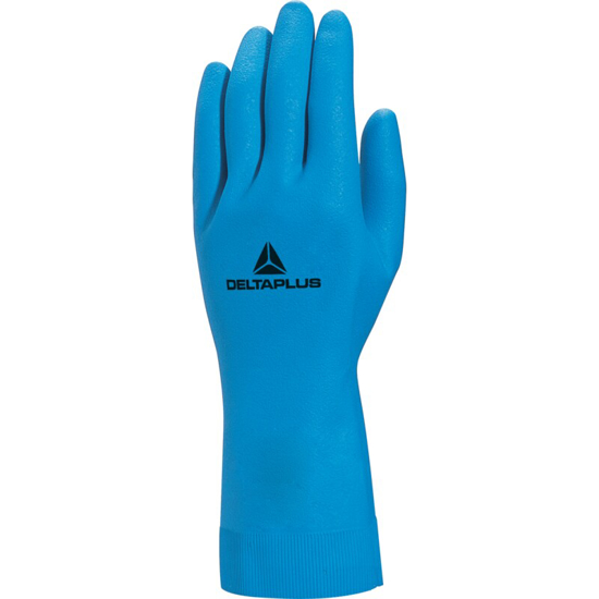Afbeeldingen van POEDERVRIJE WATERDICHTE HANDSCHOEN NIET-ONDERSTEUND - GRIPVASTE GETEXTUREERDE LATEX - LENGTE : 320 MM - 9/10