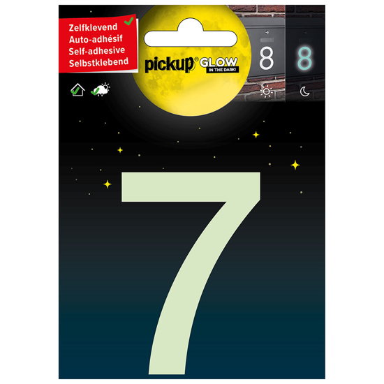 Afbeeldingen van GLOW IN THE DARK NUMMER 7 75 MM ZELFKLEVEND
