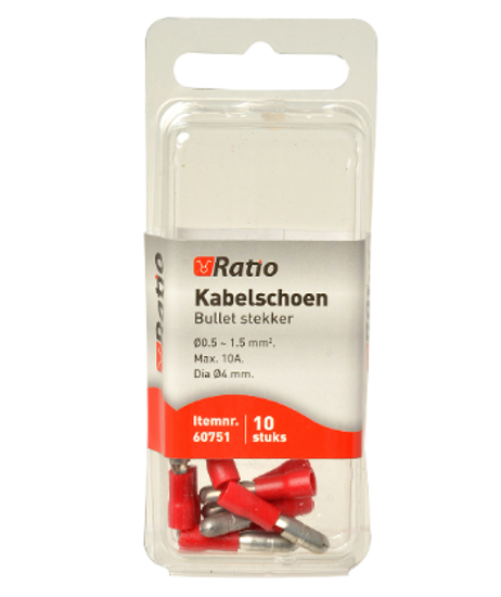 Afbeeldingen van KABELSCHOEN BULLET 0,5-1,5MM² - 10ST IN BLISTER