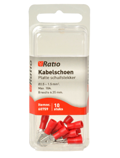 Afbeeldingen van KABELSCHOEN VLAKSTEKKER 0,5-1,5MM²