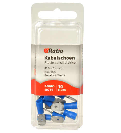 Afbeeldingen van KABELSCHOEN VLAKSTEKKER 1,5-2,5MM²