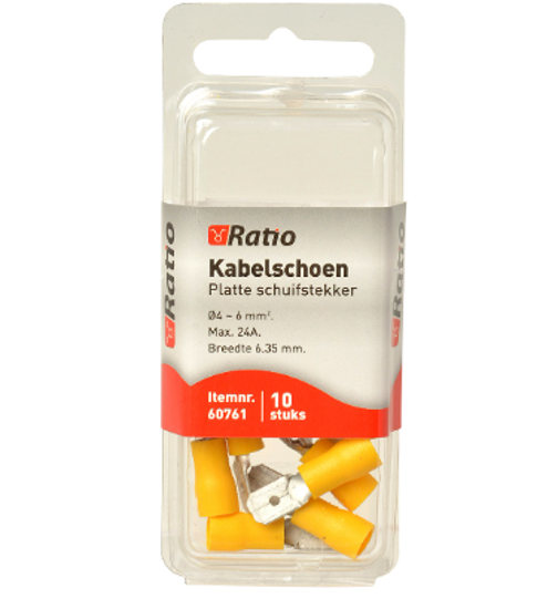 Afbeeldingen van KABELSCHOEN VLAKSTEKKER 4-6MM²