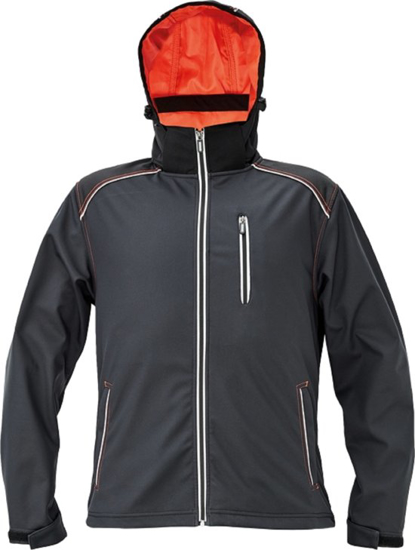 Afbeeldingen van KNOXFIELD SOFTSHELL JAS ANTRACI/ROOD L
