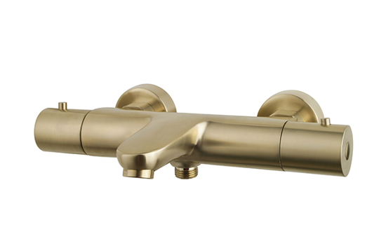 Afbeeldingen van CARAL THERMOSTATISCHE BADMENGKRAAN GEBORSTELD MESSING 15CM