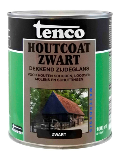 Afbeeldingen van TENCO HOUTCOAT ZWART ZG 1 LTR WATERBASIS