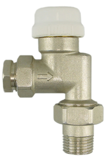 Afbeeldingen van RIKO THERMOSTATISCH VENTIEL ZONDER KNOP AXIAAL + ADAPTOR 1/2"