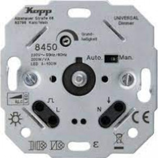 Afbeeldingen van TECHNIKCENTER - SOKKEL DIMMER WISSEL RLC, LED 3-170W, GLOEI- EN HALOGEENLAMPEN 230V 5 - 250W