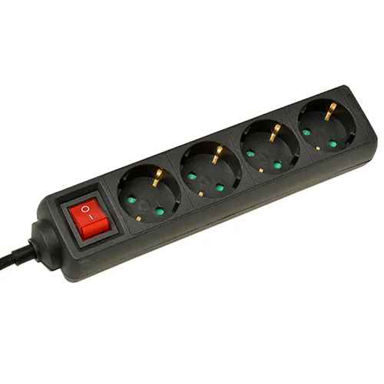 Afbeeldingen van TCD 4V + RA 1,5 METER 3X1.5MM² ZWART + SCHAKELAAR