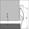 Afbeeldingen van ELLEN DORPELPROFIEL INOX RVS MET AFDICHTINGSLIP 100CM