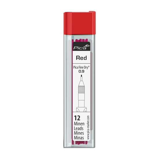 Afbeeldingen van PICA FINE DRY 7031 NAVULLING ROOD - 12 STAAFJES