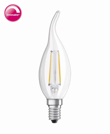 Afbeeldingen van OSRAM F-LED CLBA40H DIM 3,4W827 E14