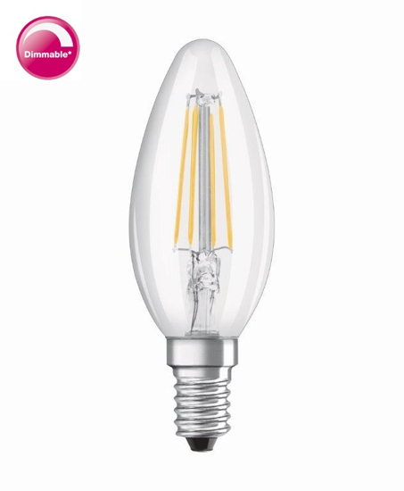Afbeeldingen van OSRAM F-LED CLB40H DIM 3,4W 827 E14