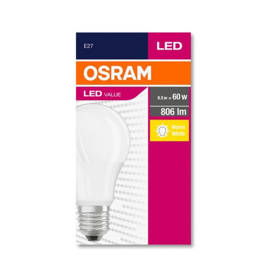Afbeeldingen van OSR.LEDST.VALUE CLA60M 8W 827 E27