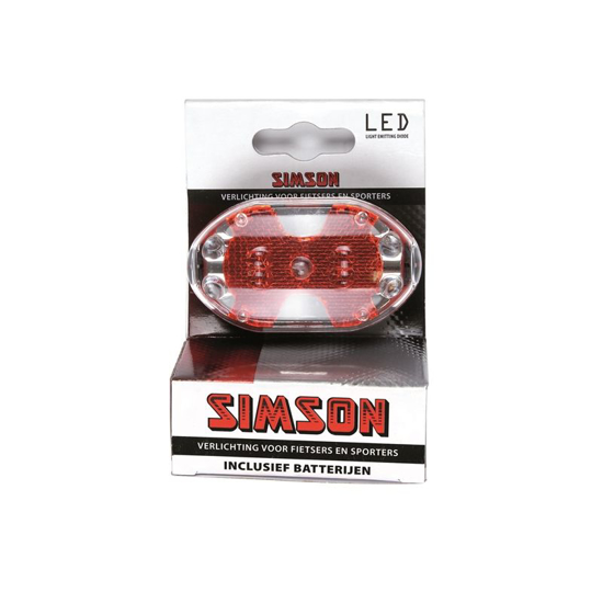 Afbeeldingen van SIMSON BATTERIJ LED ACHTERLICHT ROOD INCL. BATTERIJEN