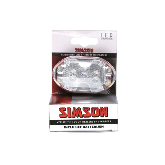 Afbeeldingen van SIMSON BATTERIJ LED VOORLICHT WIT INCL. BATTERIJEN