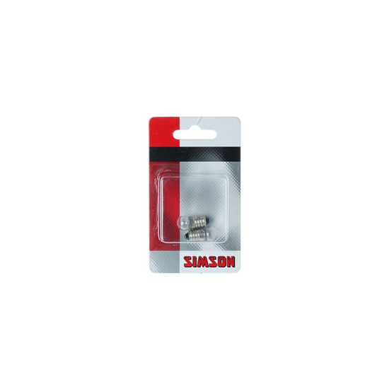 Afbeeldingen van SIMSON FIETSLAMPJE ACHTER ***OP=OP*** 2 STUKS 6 VOLT/0,6 WATT IN BLISTER