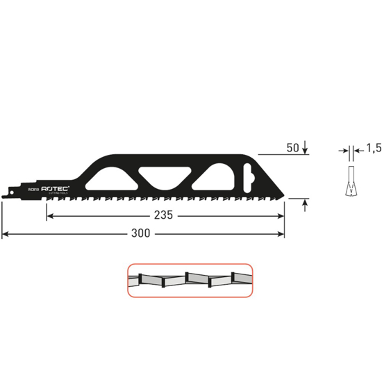 Afbeeldingen van RECIPROZAAGBLAD RC810 / S1243HM