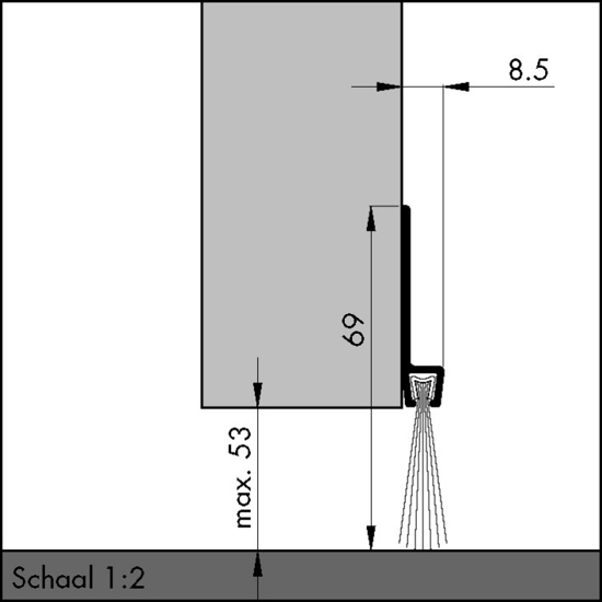 Afbeeldingen van TOCHTPROFIEL/BORSTELPROFIEL IBS-70 300