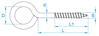 Afbeeldingen van SCHROEFOGEN ZWAAR 5.25X30X10 RVS A2