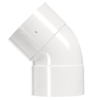 Afbeeldingen van PVC BOCHT WIT LIJMVERBINDING 2XMOF 45GRADEN 32MM