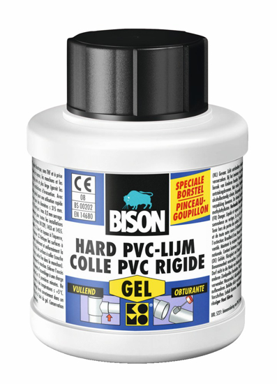 Afbeeldingen van BISON HARD-PVC-LIJM GEL 250 ML FLACON + APLLICATOR